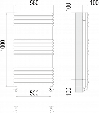 Ватра П18 500х1000 Полотенцесушитель  TERMINUS Петрозаводск - фото 3