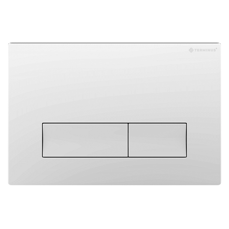 Клавиша смыва для инсталляции Terminus Classic кнопка прямоугольник цвет белый Петрозаводск - фото 1